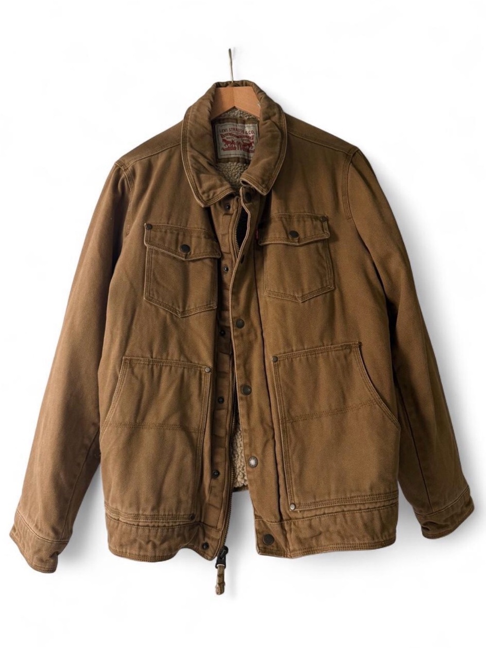 Mens Levi's Brown Sherpa Collar Field Jacket